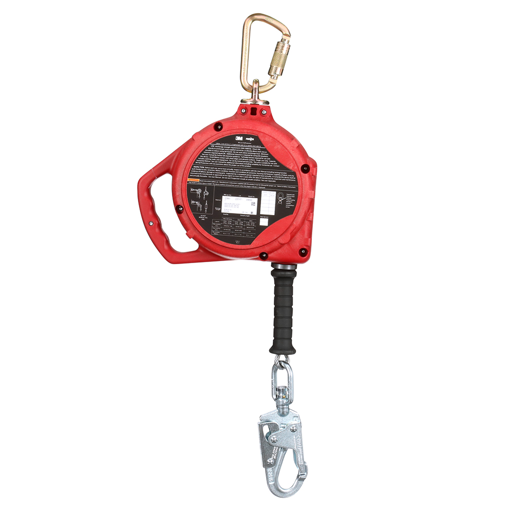 3M Protecta Self-Retracting Lifeline, Stainless Steel Cable, Steel Swivel Snap Hook, 33ft., Class 1, ANSI from GME Supply